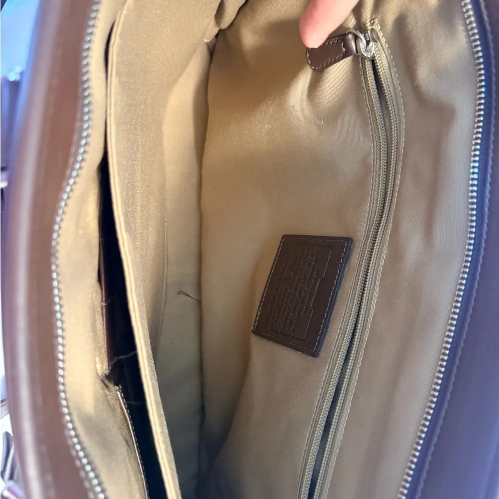 Coach Dark Brown Leather Men's Briefcase
